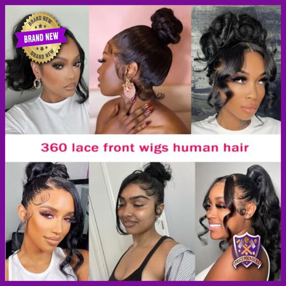 360 Lace Front Human Hair Wig Pre Plucked Baby Hair 12 Inch Full Lace main image 4